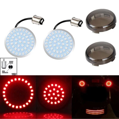 Luz de freno LED de 2" 1157 roja para Harley Davidson Street Glide Specia Foto 1 de 4