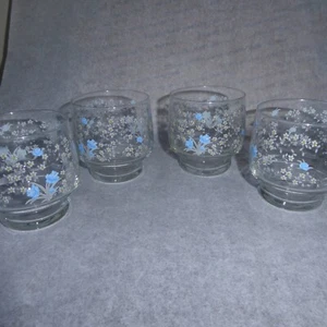 Four VTG 8 Oz Juice Glasses Romantique by Arcopal Made In France Excellent Cnd - Picture 1 of 11