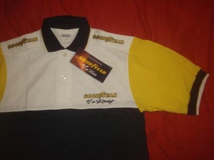 Vintage NWT Good Year #1 in Racing Short Sleeve Polo Shirt Medium Made in USA - Picture 1 of 5