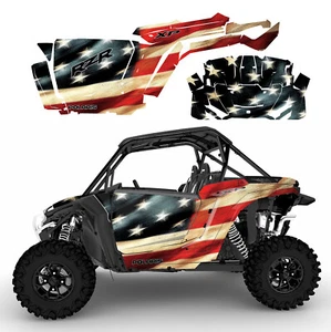 2024 - 25 Polaris RZR XP 1000 kit de calcomanías gráficas 24 mil bandera andrajosa - Imagen 1 de 4