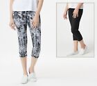  Women with Control Renee's Reversible Crop Pants BLACK/ABSTRACT XS-A354369