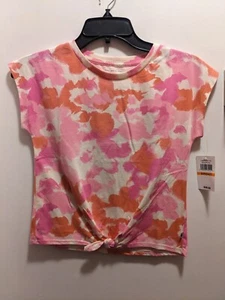 Lucky Brand Juniors Small Size 7 Pink Short Sleeved Tie Front Shirt NWT - Picture 1 of 7