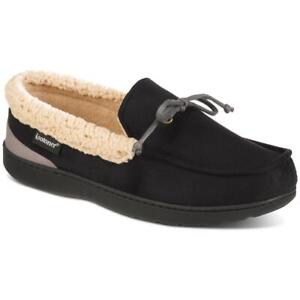 Isotoner Mens Vincent Faux Suede Moccasin Slippers Loungewear BHFO 4334