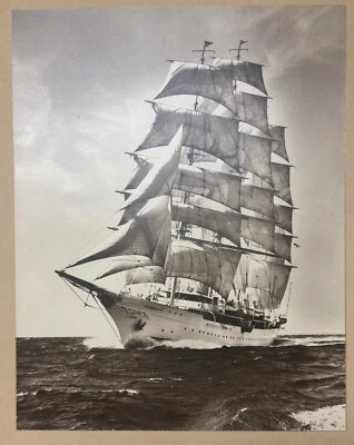 Original '40 MORRIS ROSENFELD Sea Cloud Sailboat at FULL MAST SIGNED Photograph - image 1 of 4