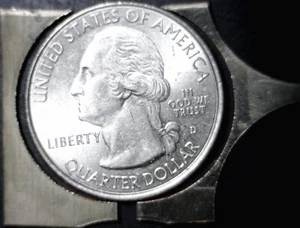 ERROR x2 Quarter Scrap Webbing Strght & Curved frm Coin punch Web PAIR FREE SHIP - Imagen 1 de 4