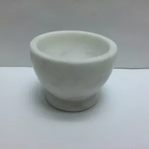 Tazón de pellizco de mármol blanco umbral mezcla de sal/especias suministros de cocina NUEVO - Imagen 1 de 6