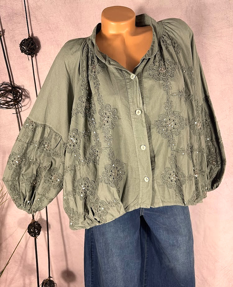 GRACE KARIN Damen Pailletten Top - Elegant Glitzer Party Bluse