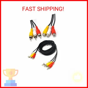 Padarsey® 10ft 3RCA Male to Female Audio Composite Extension Cable - Picture 1 of 2