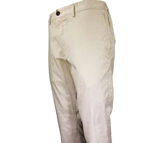 Men's Cream Tasso Elba Elastic Waist Casual Pants, Size 33 W x 30 L - Picture 1 of 4