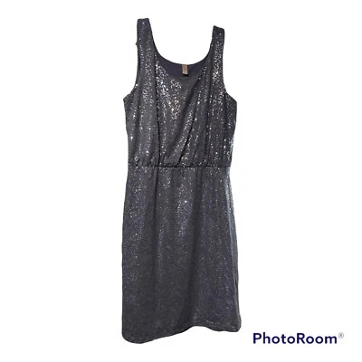 Carrie Allen Womens Gray Sequins Sleeveless Dress Size Large - Image 1 of 4