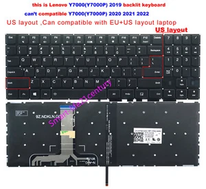 US Backlit Keyboard for Lenovo Legion Y7000P/Y7000 2019 Y530 Y530-15ICH laptop - Picture 1 of 5