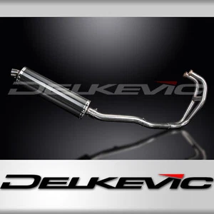 Silenciador de carbono ovalado de escape completo Kawasaki GPZ500S Ninja EX500 87-09 2-1 18 - Imagen 1 de 5