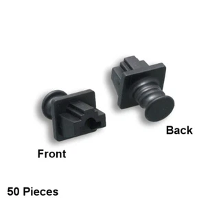 Kentek 50 Pcs RJ-45 Socket Anti Dust Cover Plug Cap Protector with Handle Black - Picture 1 of 1
