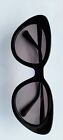 Vera Wang Cats Eye Black Frame Sunglasses With Beaded Arm Detail