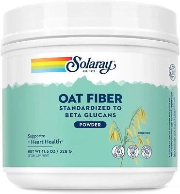 SOLARAY Oat Fiber - Soluble Supplement Powder Standardized to Beta 9/26 - Image 1 of 2