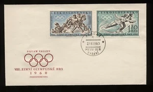 Czechoslovakia 1960 Olympics Squaw Valley Series Su FDC N3522 - Picture 1 of 1