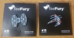 Juego de pines Star Wars TeeFury edición limitada Tie Fighter X-Wing - Imagen 1 de 5
