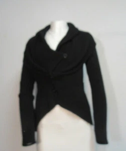 Givenchy Women's Black Wool Knit Shawl Neck Long Sleeve Cardigan sz Medium - Picture 1 of 4