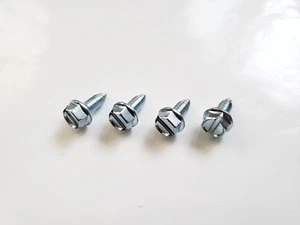 OEM Replacement 4 HONDA luxury Auto License Plate Screws Bolts hex zinc metric - Picture 1 of 2