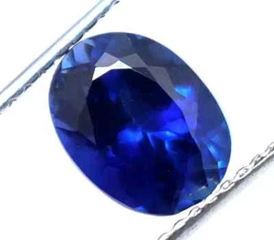 Piedra preciosa de 5,90 quilates de zafiro de Ceilán azul natural impecable certificado corte ovalado - Imagen 1 de 7