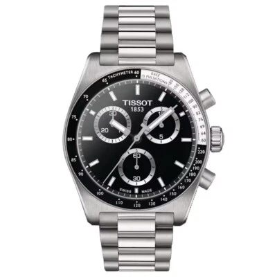 Tissot PR516 Chronograph 40mm Black Dial Steel Men's Watch T1494171105100 - Image 1 of 3