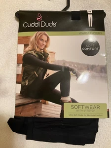 Cuddl Duds SOFT WEAR with STRETCH Warm Layers Legging - Size MEDIUM (Black) - Picture 1 of 7