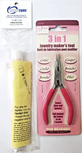 Eurotool Gewindebrenner Stift & 3-in-1 Schmuckmacher Werkzeug - Schneiden, Locken, Biegen - Perlen - Bild 1 von 2