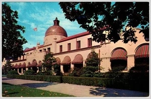 Quapaw Baths Spa Postcard '50s Hot Springs AR Litho Woodcock&Powell - Picture 1 of 2