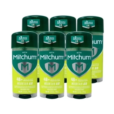 Paquete de 6 Mitchum Gel Antitranspirante Avanzado - Desodorante Mountain Air 3,4 OZ Cada uno Foto 1 de 4