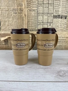 Vintage Tim Hortons plastic travel coffee mug with lid & base 1980s Canadian - Picture 1 of 6