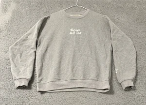 Random Golfschläger Sweatshirt mit Rundhalsausschnitt Herren grau grau Kettenstich Palme - Bild 1 von 8