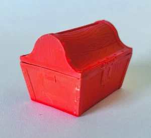 De colección 1984 Cap’n Crunch TREASURE COFRE Cereal Premium 2” Contenedor de Caramelos Rojo - Imagen 1 de 2