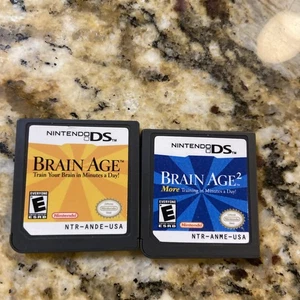 Brain Age 1 & 2 Bundle Nintendo DS - getestet & funktionsfähig - Bild 1 von 2