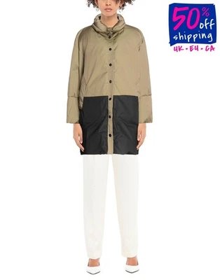 RRP€680 MARIDO Parka Style Jacket IT38 US0 XS Two-Tone High Neck Made in Italy - Image 1 of 4