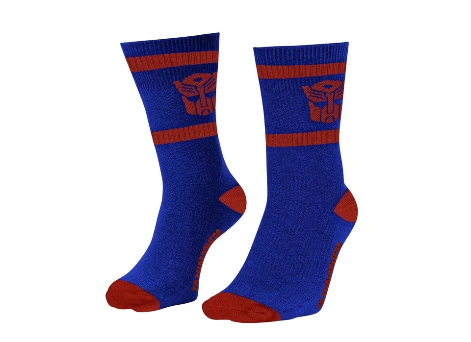 Hasbro Transformers Autobots Symbol Blue and Red Crew Socks - Image 1 of 4