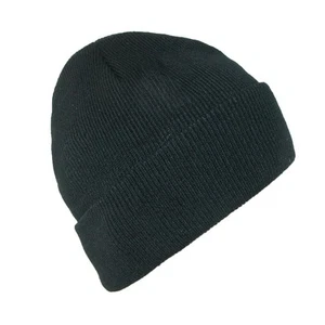 Neu Ctm Herren Schwarz Winter Strumpf Strick Manschette Kappe - Bild 1 von 1