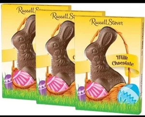 Russell Stover Bunnies Milk Chocolate 1.5 Oz Each (3 Pack) Factory Sealed Boxes - Picture 1 of 5
