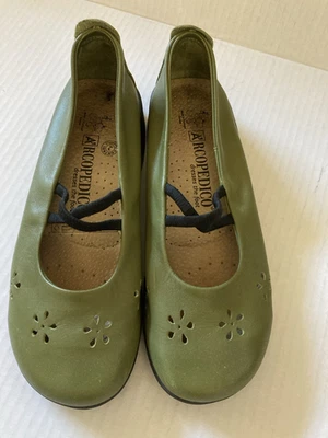 Zapatos Arcopedico Talla 36 Mary Jane Cuero Verde Foto 1 de 4
