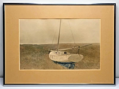 Below Dover por Andrew Wyath - Impresión maestra de registro enmarcada - Certificado de autenticidad 1950 23"x16,75" Foto 1 de 4