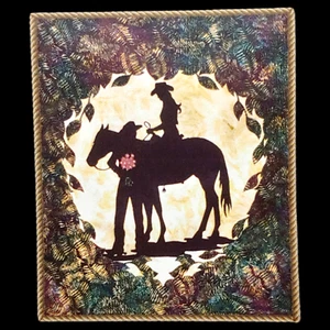 Prairie Girl's Cowboy Romance Applique Quilt Pattern - 35x42 June Jaeger Cowgirl - Picture 1 of 3