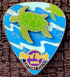 Hard Rock Hotel Daytona Beach 2018 3D Sea Turtles pick guitarra pin Le - Imagen 1 de 1
