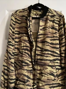 Women’s Denim Supply Co. Ralph Lauren Bomber Jacket Zebra Print Size S - Picture 1 of 9