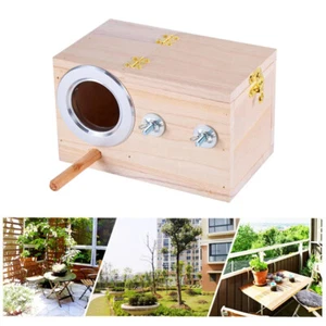 Parakeet Nest Box Bird Nesting House Parrot Breeding Mating Box for Love - Foto 1 di 13