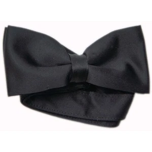 Mens Black Bow Tie Pre-tied Banded Formal Wedding Prom - Picture 1 of 2