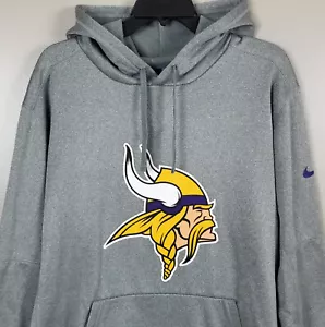 NIKE MINNESOTA VIKINGS PULLOVER HOODIE SWEATSHIRT DRI-FIT NFL GRAU (GR. LARGE) - Bild 1 von 11