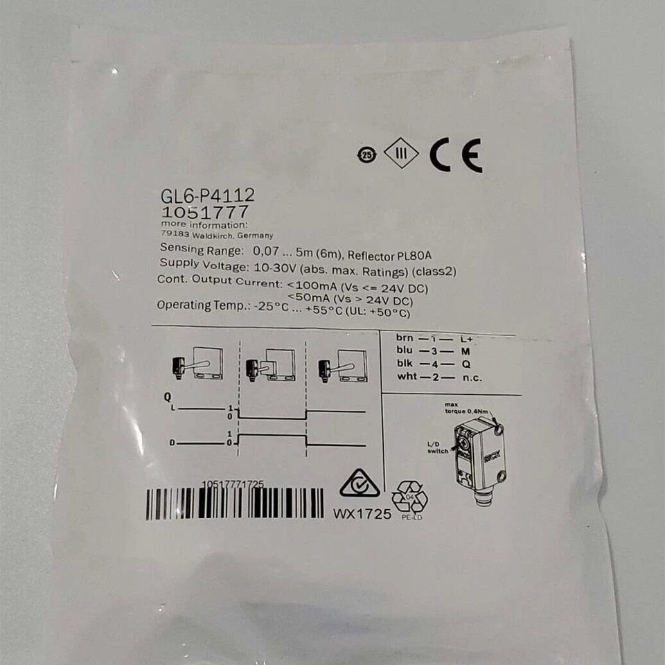 GL6-P4112 Photoelectric Switch Sensor For SICK - Image 1 of 1