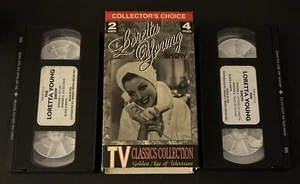 Loretta Young 2-Tape TVC-6-1111 VHS Set Golden Age Television Collector’s Choice - Picture 1 of 8