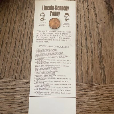 1973 Collectible Lincoln-Kennedy Penny Uncirculated Vintage Coin - Image 1 of 4