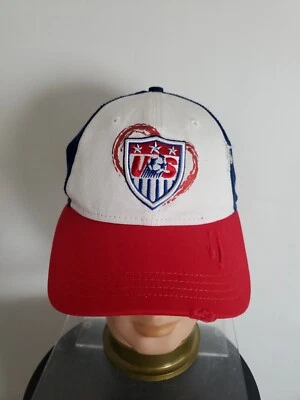 New ERA Women's USA US Soccer 9Twenty Snapback Trucker Hat Cap Navy Red  - Image 1 of 4