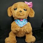 Barbie Brown Puppy Dog Plush Pink Blue Scarf Eyes Stuffed Animal Large Giant 22"